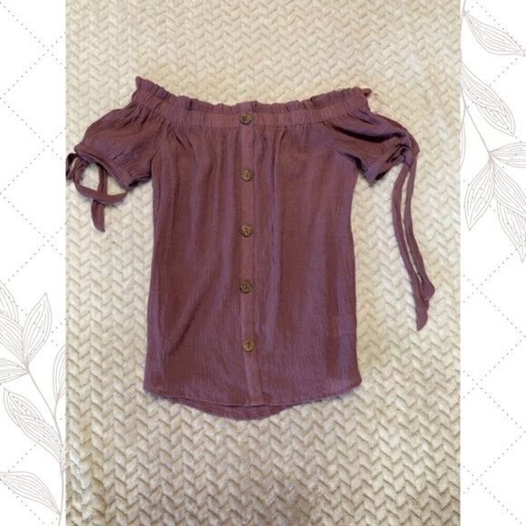 Lily White Womens Off the shoulder Blouse - Picture 2 of 7